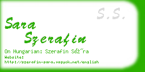 sara szerafin business card
